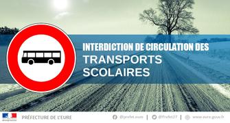 Interdiction de circulation des transports scolaires Jeudi 24 janvier 2019