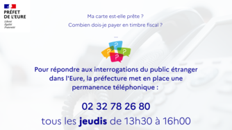 La préfecture ouvre une permanence téléphonique dédiée au public étranger dans l'Eure