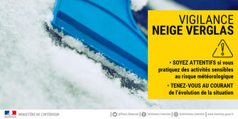 Le département de l'Eure est placé en vigilance jaune neige verglas et inondations