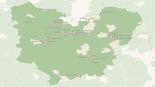 Carte de l'Eure Villages d'avenir