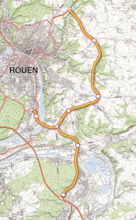 Carte du projet - Concertation Contournement Est de Rouen