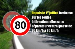 Passage de 90km/h à 80 km/h